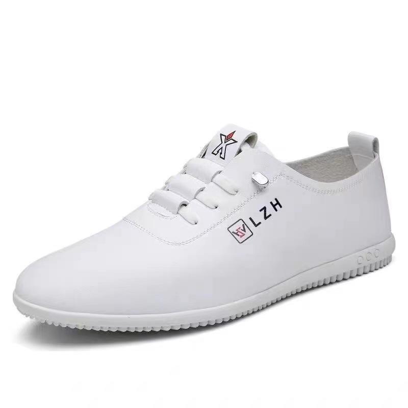 Men's Casual Shoes Fashionable Leather Sports Shoes Trendy Live Broadcast Same Style Men's Shoes Front Lace-up Business Leather Shoes