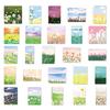 50 Sheets INS-Style Flower & Scenery Stickers for DIY Art and Milk Tea Cups