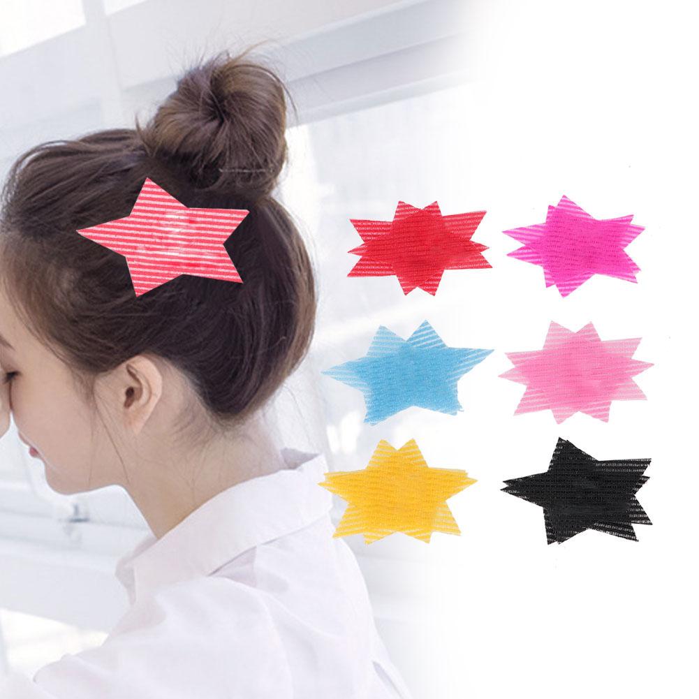 12pcs Star Shape Hair Sticker Fixed Hair Bang Clip Hair Paste Hair Accessories