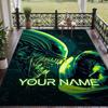Custom Text Alien Xenomorph Pattern Floor Rug Soft Indoor Carpet Mat Living Room Bedroom