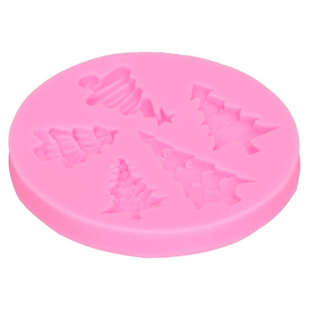 Weihnachtsbaumform Silikon Fondant Schokolade DIY Backform für Bäckerei HeimkücheRosa