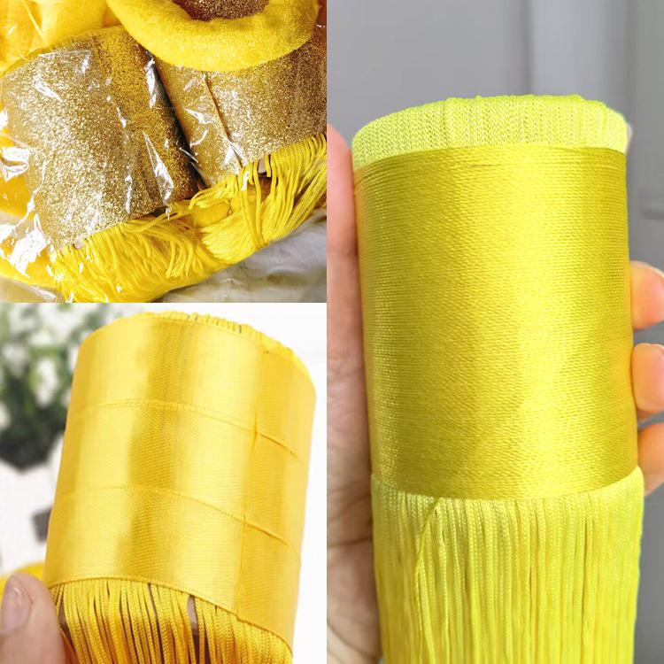 Handmade Yellow Tassel Chinese Knot Pendant for New Year: Fu Character Hanging Ornament for Entrance or Living Room, Available in Large and Small.