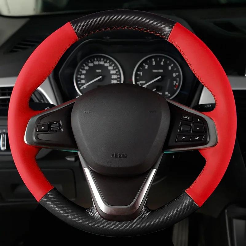 Auto Lenkradabdeckung Leder Wildleder Für BMW M Sport G30 G31 G32 G20 G21 G14 G15 G16 Auto Innenraum Auto Styling