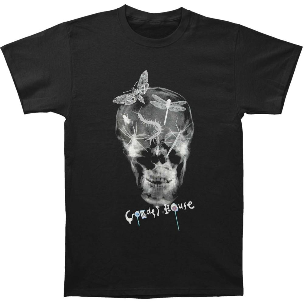 Crowded House Skull T-shirt Medium Black Unisex T-Shirt XL