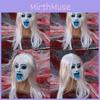 Ghost Female Latex Cosplay Mask With White Hair For Haunted House Decorations