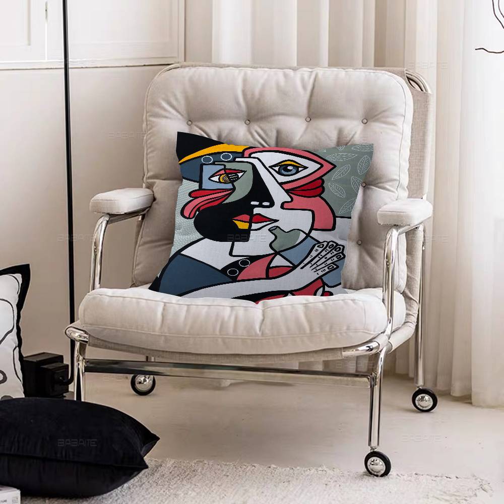 Picasso Abstract Art Cushion Cover Car Throw Pillow Case For Sofa Car Christmas Gift 40x40cm 45x45cm