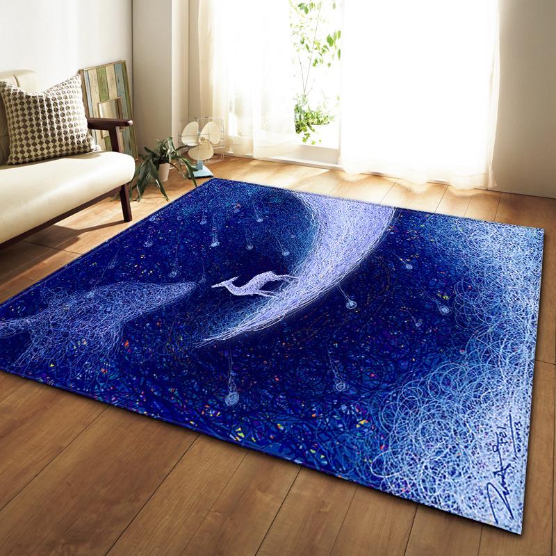

Simple Painting Living Room Carpet Bedroom Dining Room Floor Mat 120x160cm