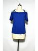American Style European Women's Casual Loose V Neck Short Sleeve T Shirt with Lace Splice