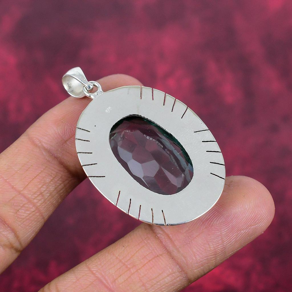 Aqua Apatite 925 Solid Sterling Silver Pendant, Handmade Gemstone Pendant Jewelry, Gifts For Wife Brand New Pendant