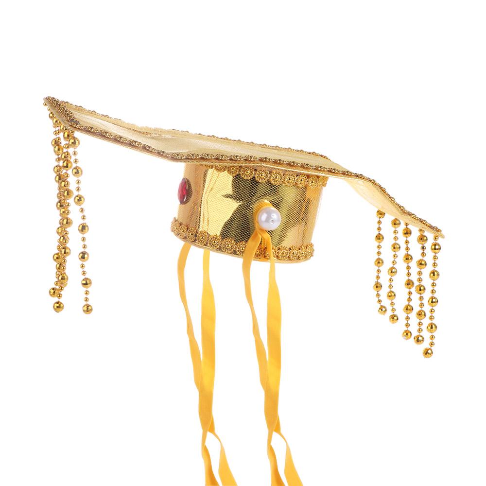 Bradde Chain Chinese Emperor Crown Han Dynasty Traditional Imperial Tiara Headwear Hat Tang Dynasty Cosplay Hanfu Headband