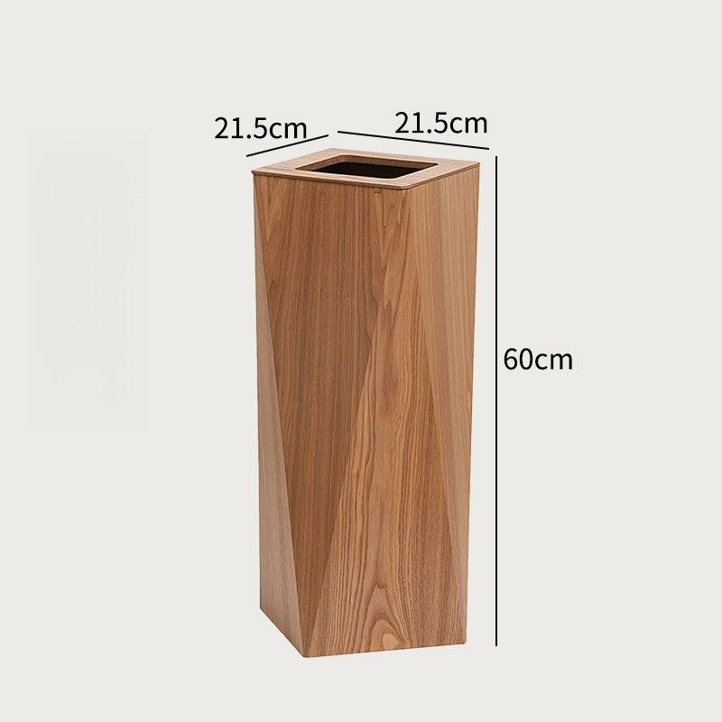 Wooden Trash Cans Large Water-proof Trash Bin Luxury Office Wastebasket Bedroom Multifunctional Household Cleaning Waste Bins