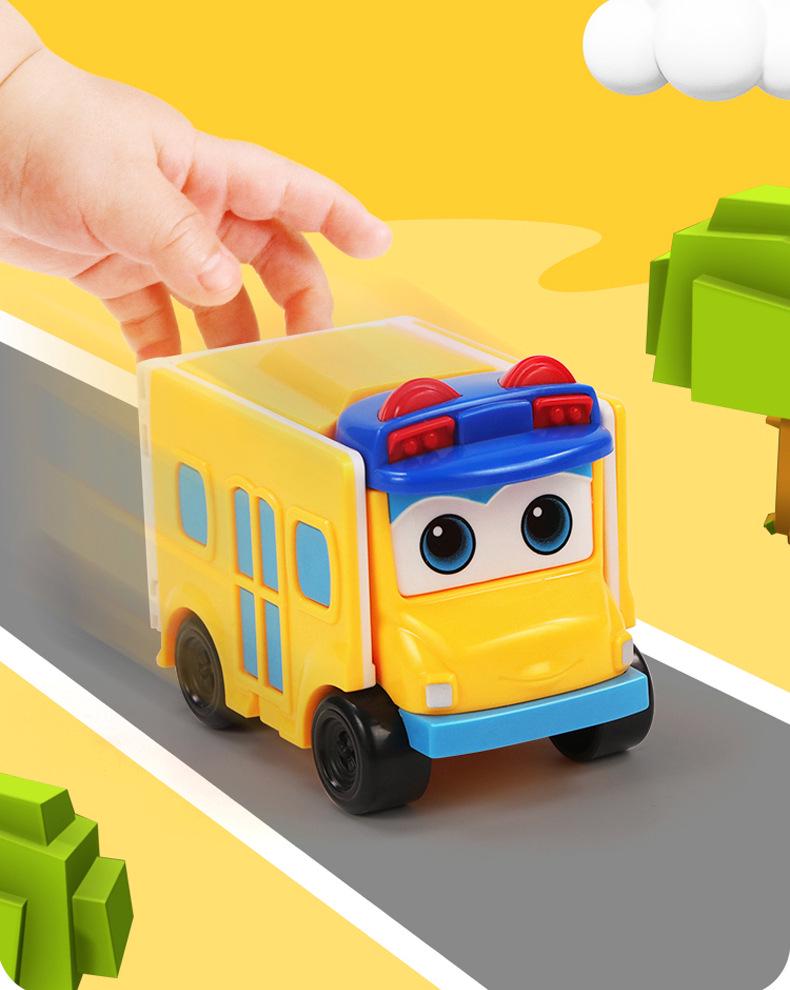Twisty Bus Toy: Double-Sided Reversible Transforming Robot Car Set for Kids