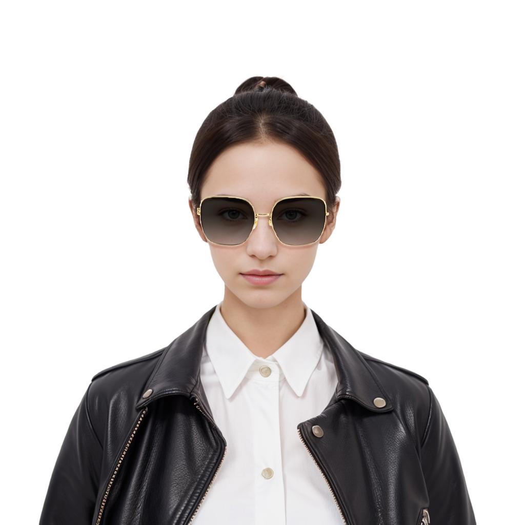 Gucci Horsebit Series Vintage Square Sunglasses Women sunglasses Gray GG0879S-001