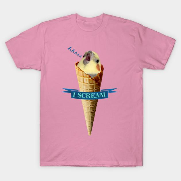 T Shirt Women Real Ice Cream Cockatiel Harajuku Print Kawaii Tshirt Summer Short Sleeve Female T-Shirt Top Tee