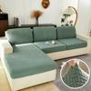 Elastic Sofa Cover for Living Room Jacquard Solid Sofa Seat Cover Grey Washable Seat Cushion Cover Furniture Protector Sectional