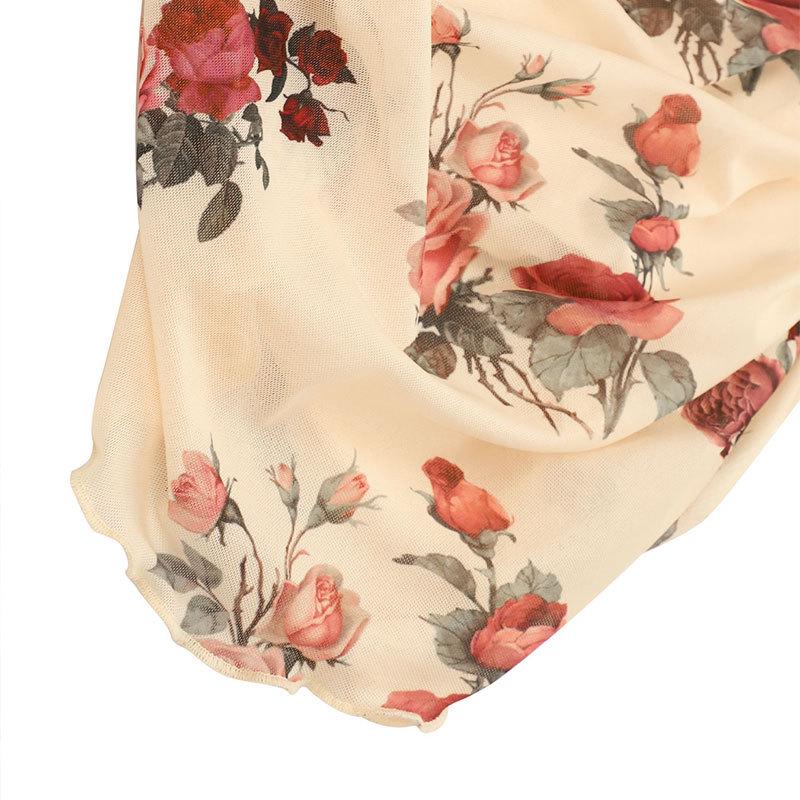 Spring/Summer French Style Rose Mesh Slip Dress