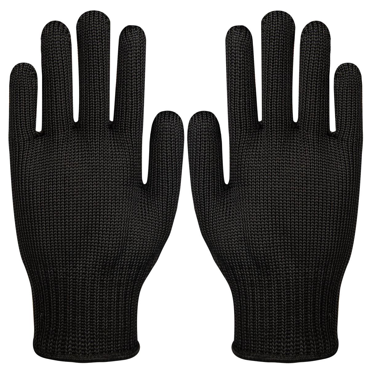 Multi-purpose Cut Resistant Protective Gloves Level 5 Outdoor Labor Protection Anti-cut Steel Wire Gloves Reinforced Black (Black,L)