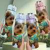 1PC Yorkie Puppy In Tropical Shirt 750ml Color Plastic Sports Water Bottle Leakproof Flip Straw Lid Suitable for Sports Office Home Use