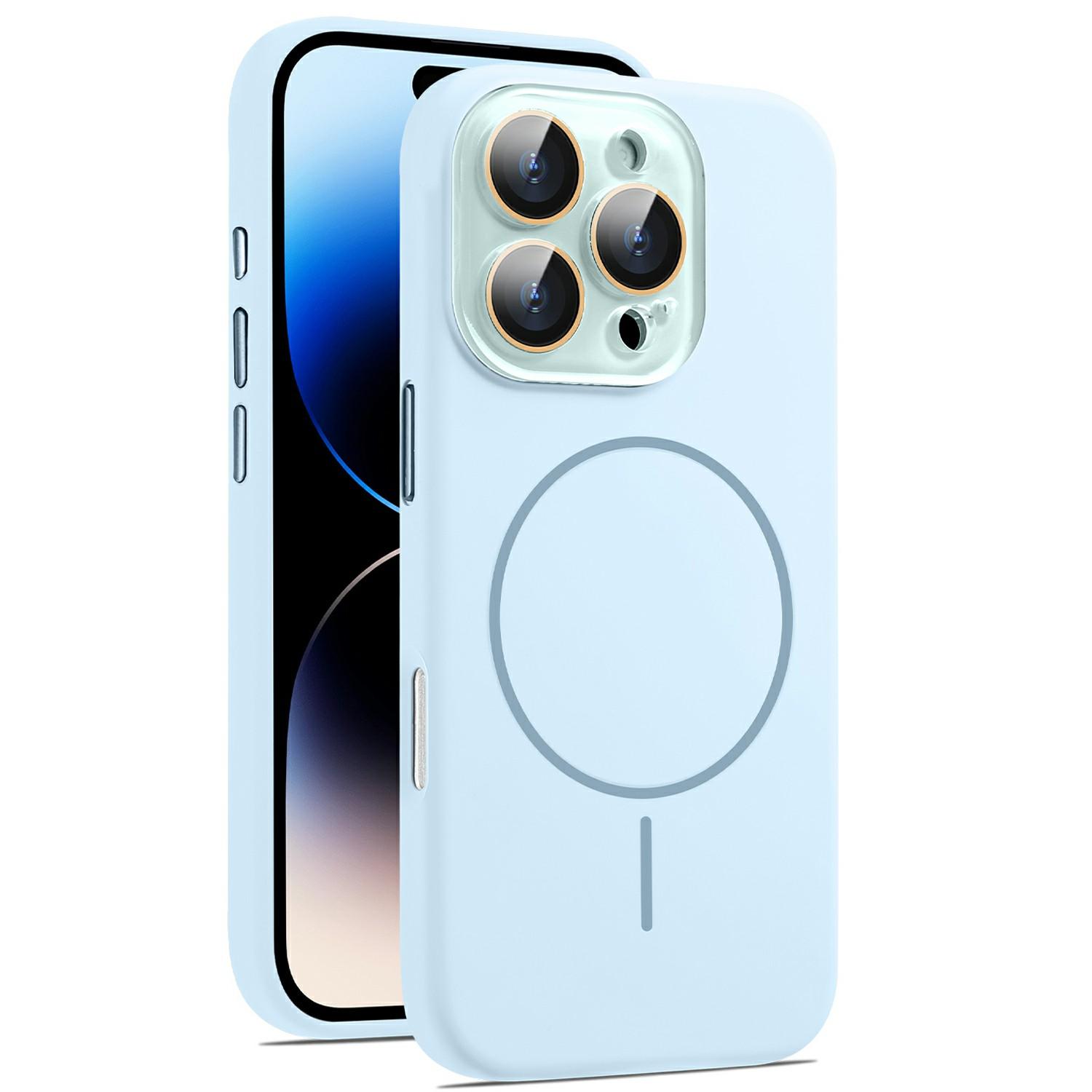 

For iPhone 16 Pro Max Case Compatible with MagSafe Silicone Phone Cover with Camera Lens Full Protection A