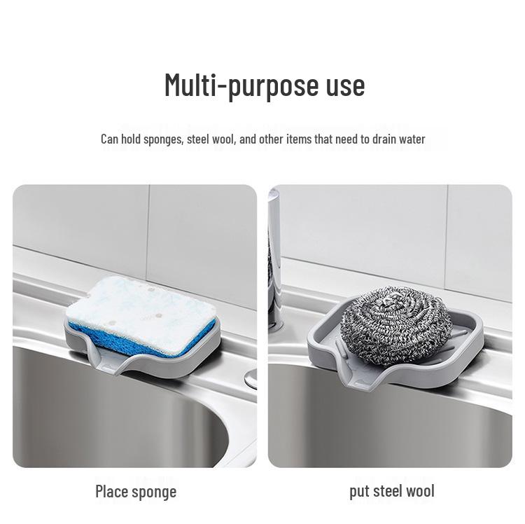 Non-Slip Silicone Soap Dish and Draining Mat for Kitchen & Bathroom