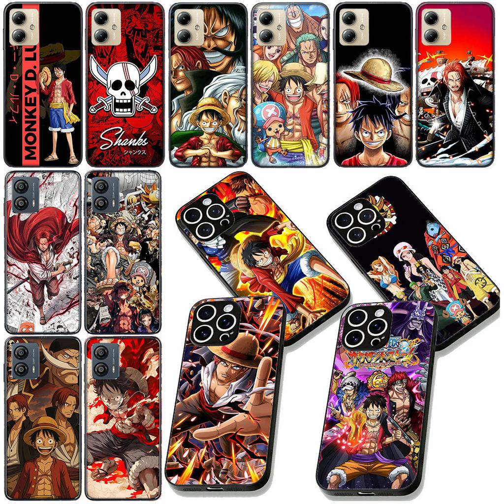 Red Hair Shanks One Luffy Pieces Cover for Motorola Moto G86 G14 G35 G34 G45 G55 G67 G75 G85 G24 G15 G54 G57 Power Phone Case