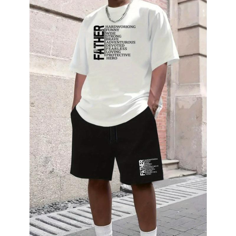 

Trendy 2-Piece Set Short Sleeve T-Shirt and Shorts Urban Streetwear S білий