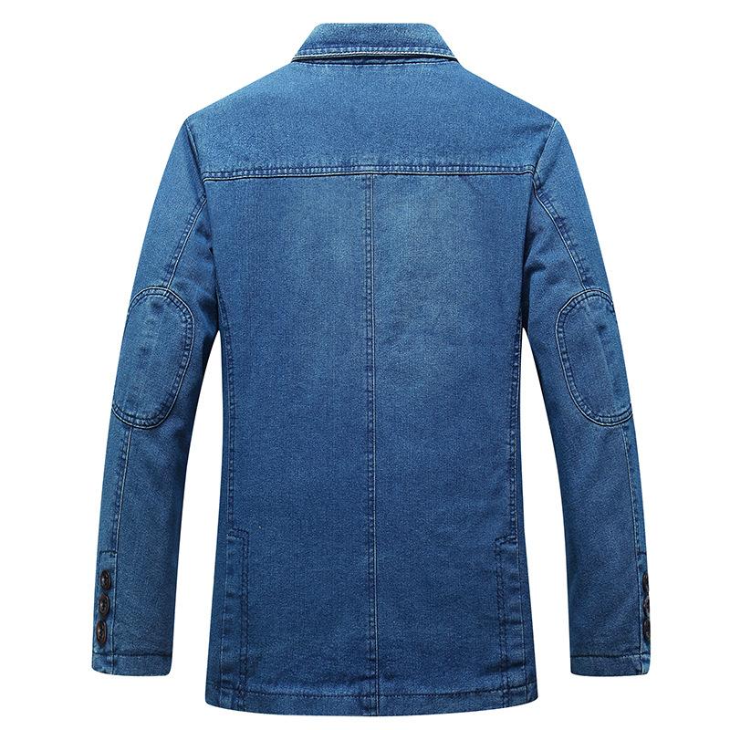 Men's Denim Suit Men's Denim Small Suit Slim Jacket Coat
