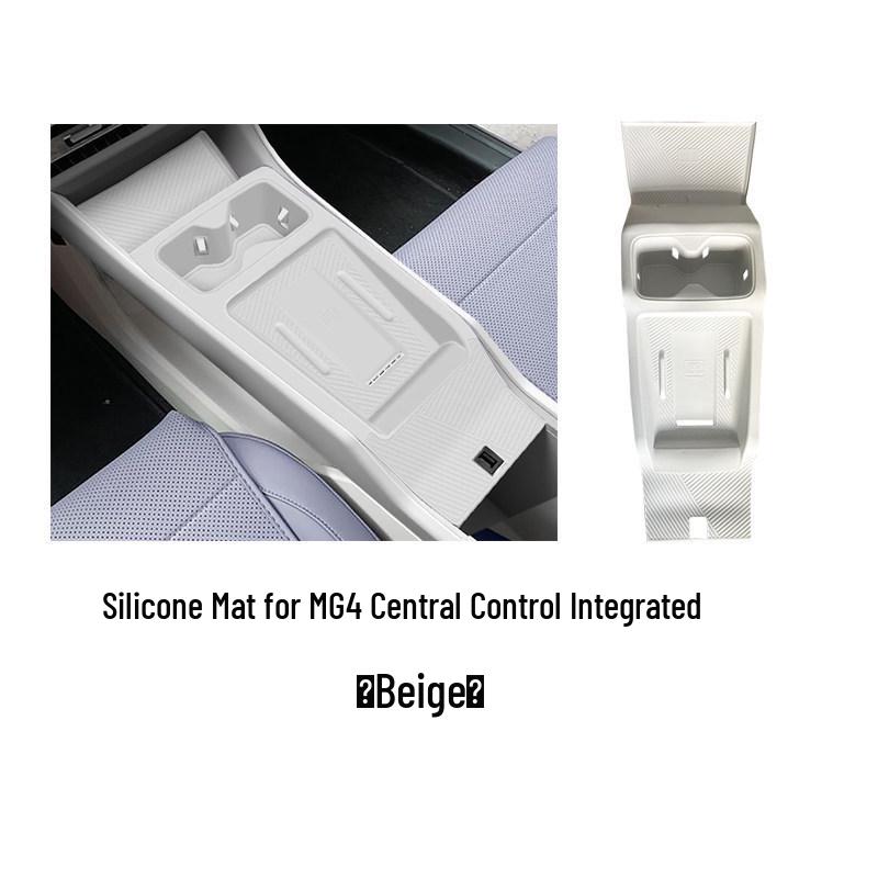 Compatible Silicone Pad Wireless Charger & Cup Holder for MG4 26 Models - Original Interior Color