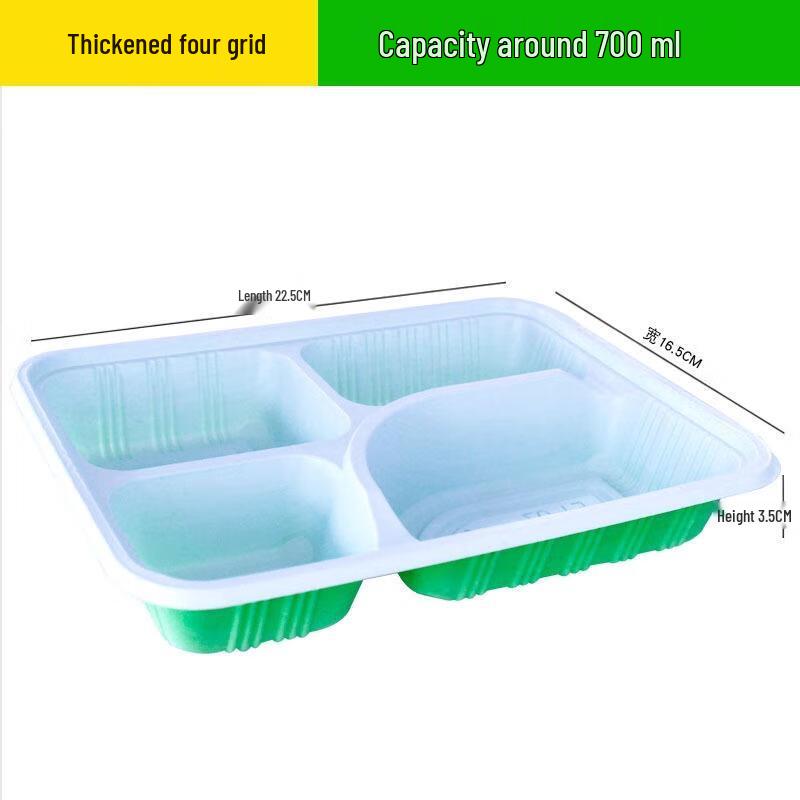JINGRX Disposable Multi-Compartment Meal Containers