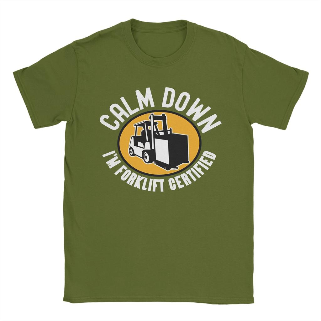 Forklift Certified Funny Forklift Driver Operator Outfit Unisex Women T Shirt Cotton Tee Graphic Printed Tops Tshirt