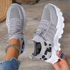 Women's Mesh Knitted Sneakers Summer Designer Breathable Increased Casual Sneakers Lightweight Woman Platform Walking Shoes