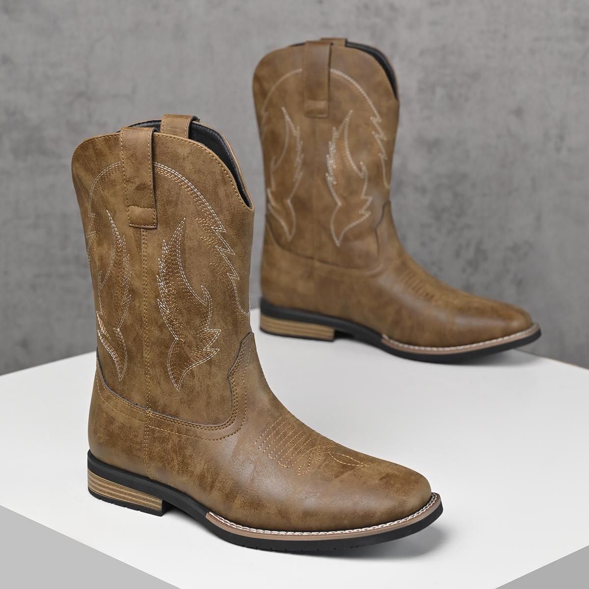 Men`s High Motorcycle Boots Western Boots