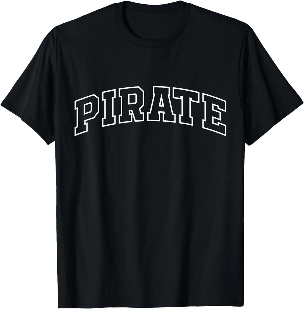 Pirate Funny Athletic Lettering Costume Sailor T-Shirt