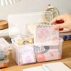 Plastic Pencil Case Buckled Stationery Box Waterproof Desktop Storage Box  Sundries