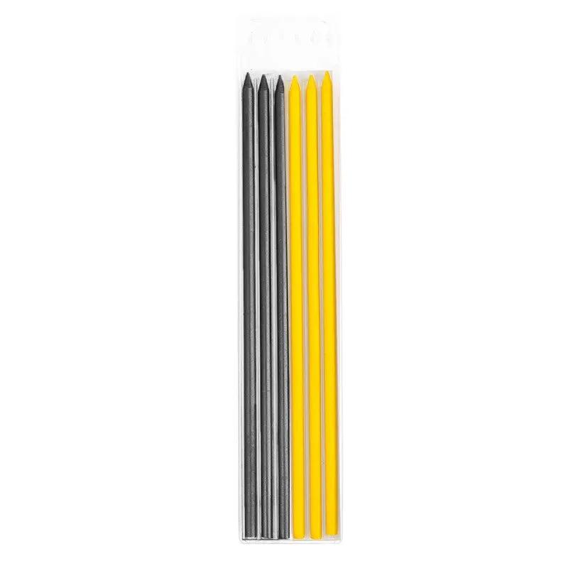 Solid Carpenter Pencil Set Woodworking Tools Mechanical Pencil 3 Colors Refill Construction Job Tools Carpentry Marking