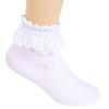Kurze Socken für Mädchen mit Spitzenbesatz, atmungsaktiv für den Alltag