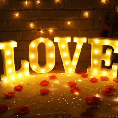 English Letter Lights LED Symbol Modelling Lights Wedding Night Lights Birthday Confession Proposal Colourful Lights