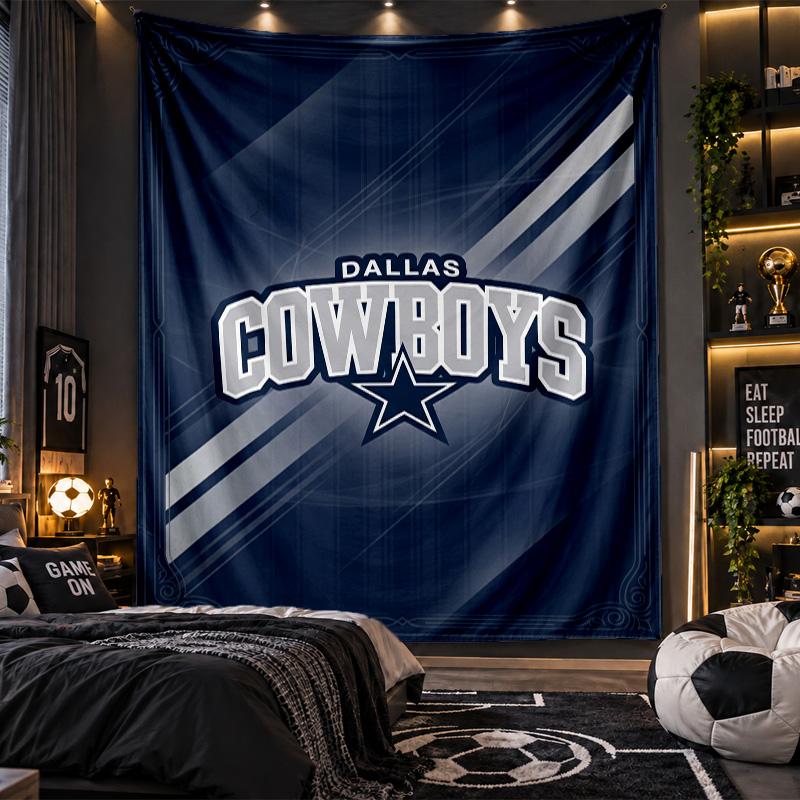 Wall Hanging Tapestry Dallas Cowboys Print Cloth for Living Room Bedroom Home Decor