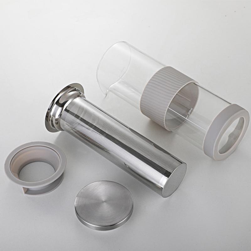 High Borosilicate Glass Cold Brew Coffee Pot 800ml Large Capacity Airtight Cold Brew Iced Coffee Pot  Portable Coffee/Tea Maker