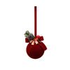 Nordic Flocked Bells Christmas Ornament Christmas Ball Hanging Pendant Christmas Tree Decorations for Home Decoration