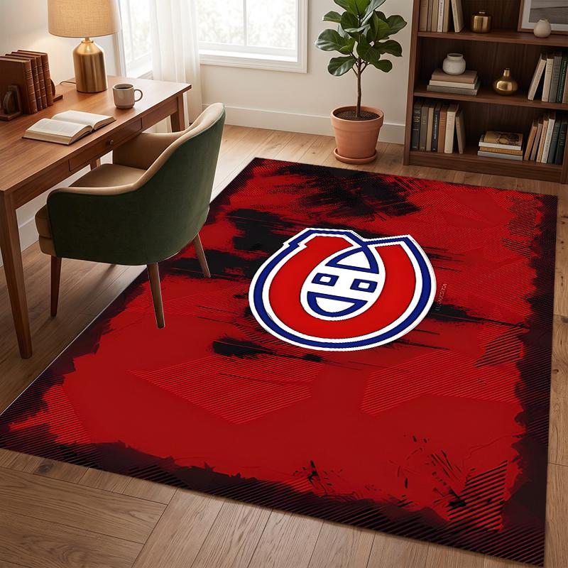 Montreal Canadiens (5) Office Rug Elegant Floor Rug for Office Living Room Bedroom and Indoor Home Spaces
