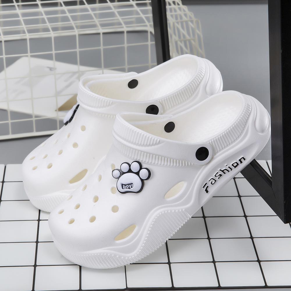 Summer men's shoes hole shoes wear sandals fashion thick-soled non-slip bag head cartoon soft-soled beach shoes