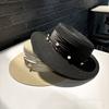 Sporadic pearls sweet small fresh flat top straw hat fashion top hat children spring and summer sun protection straw visor