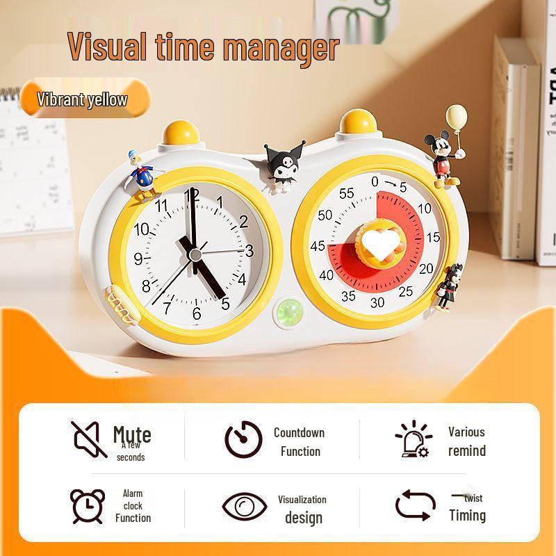 Student Visual Timer: Silent Alarm Clock & Homework Time Manager for Self-Discipline