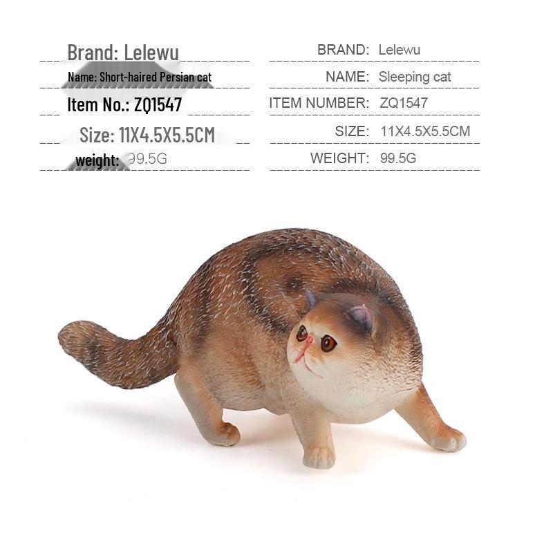 Children's Black and White Kitten Simulation Set - Toy Cat Figurine