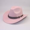 Ethnic topper hat Western cowboy new hat cowboy hat felt hat jazz hat big brim casual Panama
