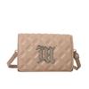 Pu Small Square Crossbody Bag With Silver Letter Decorated Checkered Texture For Daily Casual Women