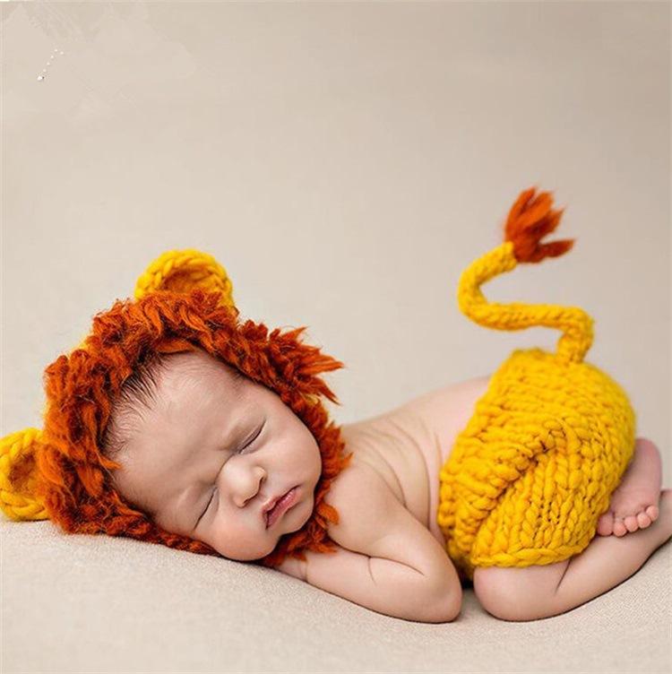 New 100-day Baby Photo Costume Full Moon Korean Style Knitted Creative Art Photo Baby Costume