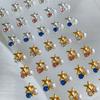 2Pcs 3D Exquisite Alloy Nail Art Charms Kawaii Starfish Pearl Design Nail Rhinestone Decorations Diy Accessories