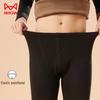 Mao Ren Men's Combed Cotton Fleece-Lined Thermal Underwear Set